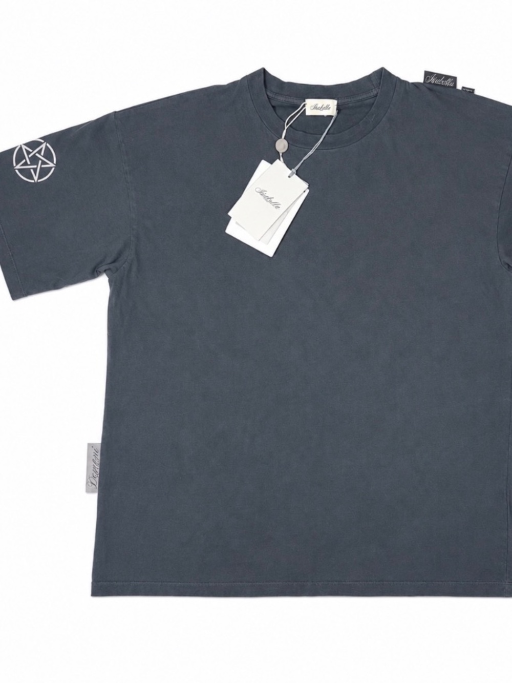 NWT Isabella1985 Made in Italy Asphalt Cotton Boxy T-Shirt Sz L